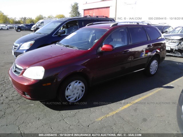 KL5JD86Z37K530982 - 2007 SUZUKI FORENZA CONVENIENCE/POPULAR RED photo 2