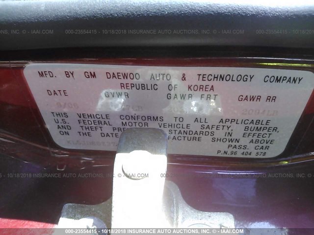 KL5JD86Z37K530982 - 2007 SUZUKI FORENZA CONVENIENCE/POPULAR RED photo 9