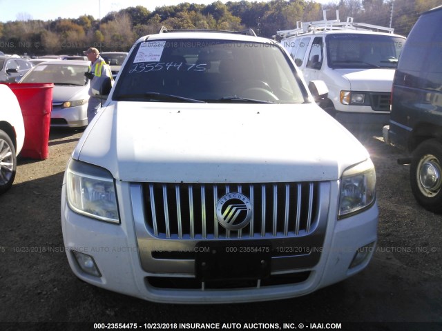 4M2CU81108KJ49381 - 2008 MERCURY MARINER WHITE photo 6