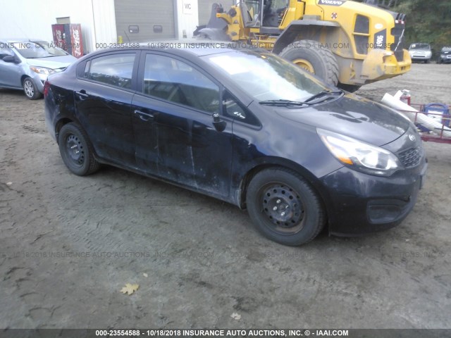 KNADM4A35D6301398 - 2013 KIA RIO LX BLACK photo 1