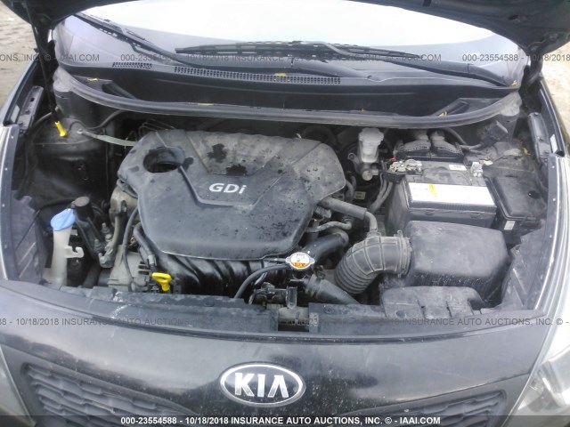 KNADM4A35D6301398 - 2013 KIA RIO LX BLACK photo 10