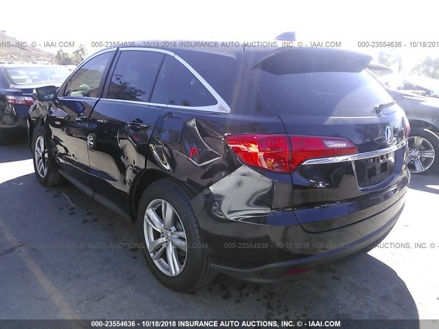 5J8TB3H5XDL004409 - 2013 ACURA RDX TECHNOLOGY BLACK photo 3