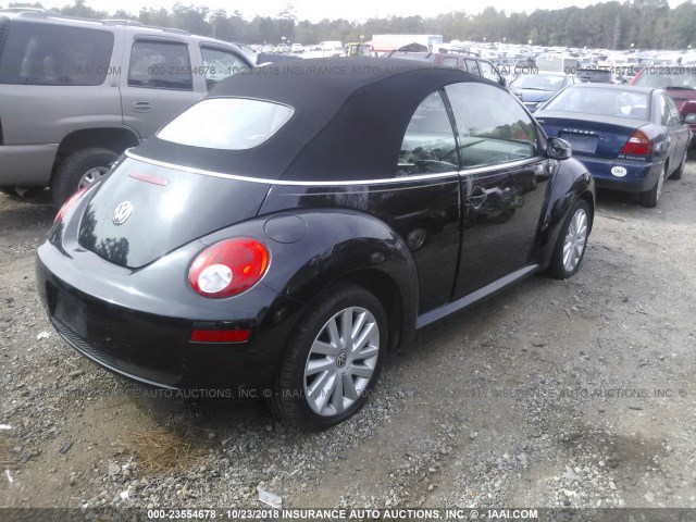 3VWRF31Y18M400327 - 2008 VOLKSWAGEN NEW BEETLE CONVERTIBLE SE BLACK photo 4