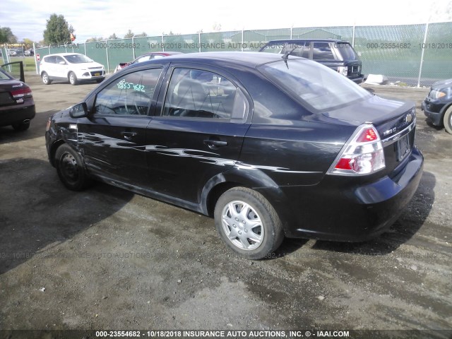KL1TD5DE5AB116022 - 2010 CHEVROLET AVEO LS/LT BLACK photo 3