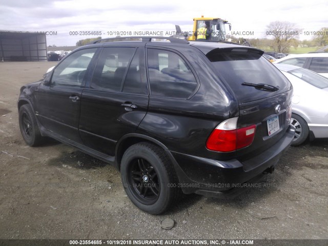 5UXFB33553LH46266 - 2003 BMW X5 4.4I BLACK photo 3