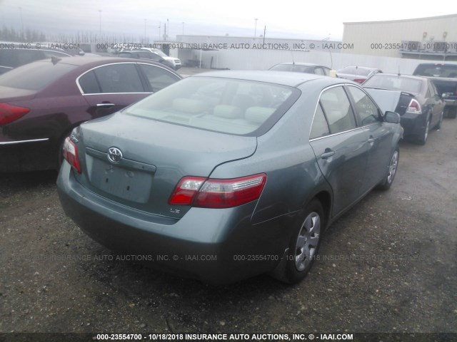 4T1BE46K18U750193 - 2008 TOYOTA CAMRY CE/LE/XLE/SE TEAL photo 4