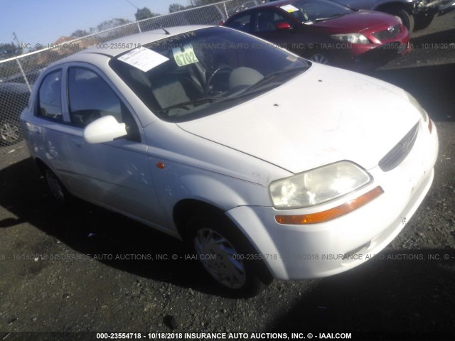 KL1TD52604B233622 - 2004 CHEVROLET AVEO WHITE photo 1