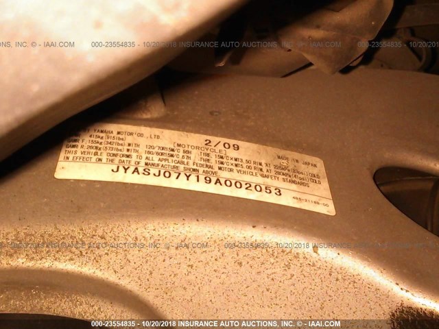 JYASJ07Y19A002053 - 2009 YAMAHA XP500 BLUE photo 10