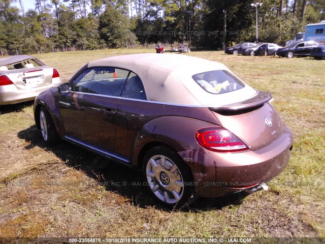 3VW517AT5HM823906 - 2017 VOLKSWAGEN BEETLE S/SE/CLASSIC/PINK/SEL Dark Brown photo 3