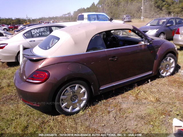 3VW517AT5HM823906 - 2017 VOLKSWAGEN BEETLE S/SE/CLASSIC/PINK/SEL Dark Brown photo 4