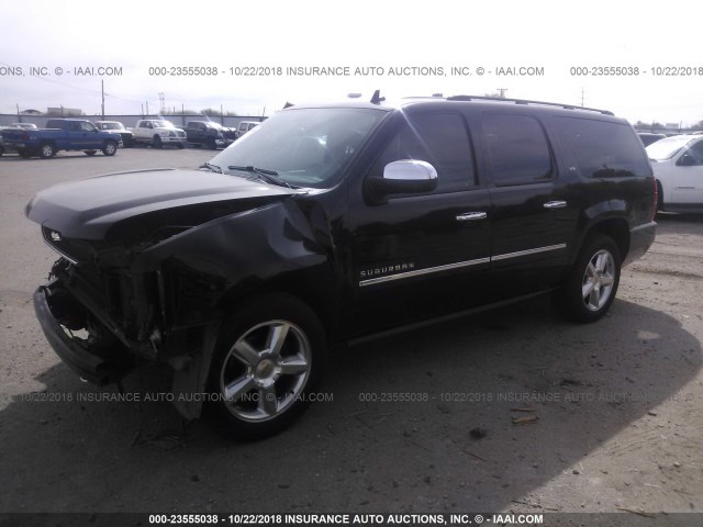 1GNSKKE35BR266380 - 2011 CHEVROLET SUBURBAN K1500 LTZ BLACK photo 2