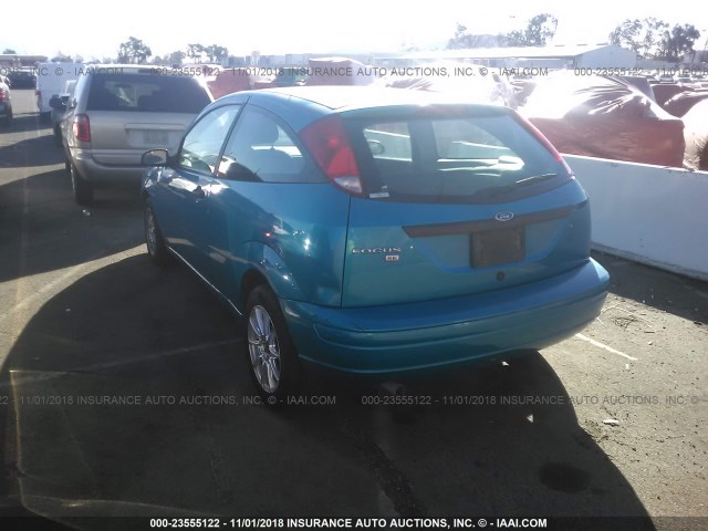 1FAHP31N37W174071 - 2007 FORD FOCUS ZX3/S/SE/SES BLUE photo 3