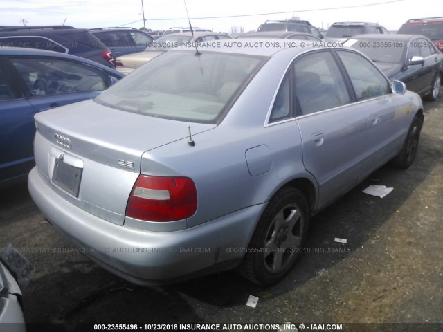 WAUED28D0WA184109 - 1998 AUDI A4 2.8 QUATTRO SILVER photo 4