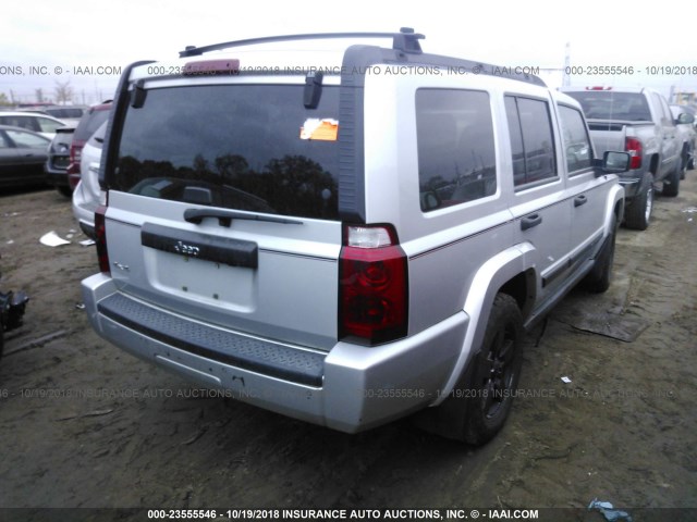 1J8HG48K16C342780 - 2006 JEEP COMMANDER SILVER photo 4