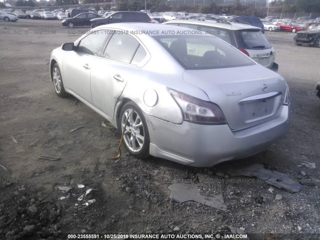 1N4AA5AP0DC829266 - 2013 NISSAN MAXIMA S/SV SILVER photo 3