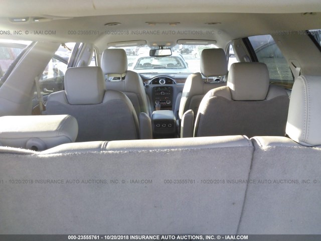 5GALRBED0AJ154084 - 2010 BUICK ENCLAVE CXL WHITE photo 8