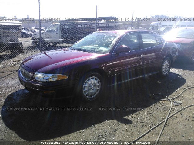 1G4HR54K52U157872 - 2002 BUICK LESABRE LIMITED BURGUNDY photo 2