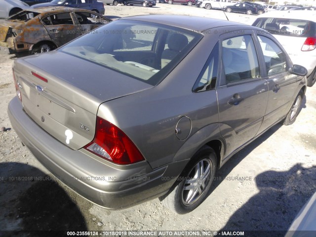 1FAFP38Z14W116178 - 2004 FORD FOCUS ZTS TAN photo 4