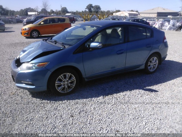 JHMZE2H74AS001355 - 2010 HONDA INSIGHT EX BLUE photo 2