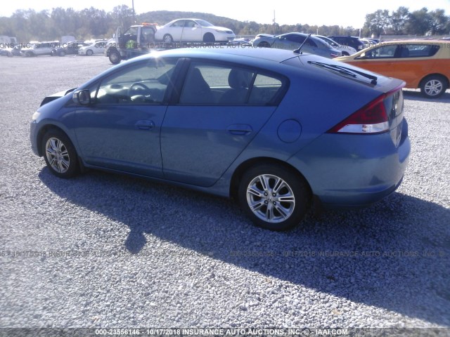 JHMZE2H74AS001355 - 2010 HONDA INSIGHT EX BLUE photo 3