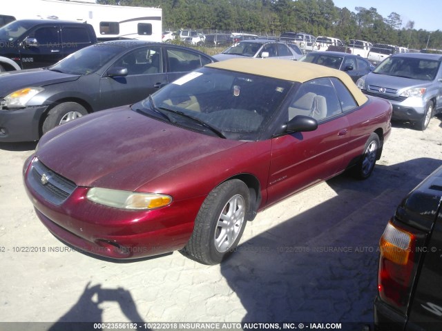 3C3EL55H9VT591422 - 1997 CHRYSLER SEBRING JXI BURGUNDY photo 2