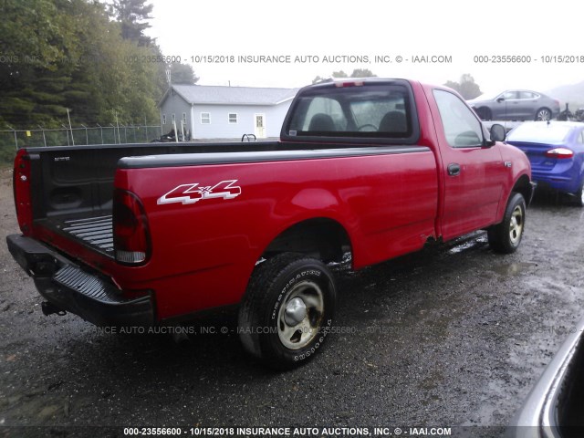 2FTRF18214CA79114 - 2004 FORD F-150 HERITAGE CLASSIC RED photo 4