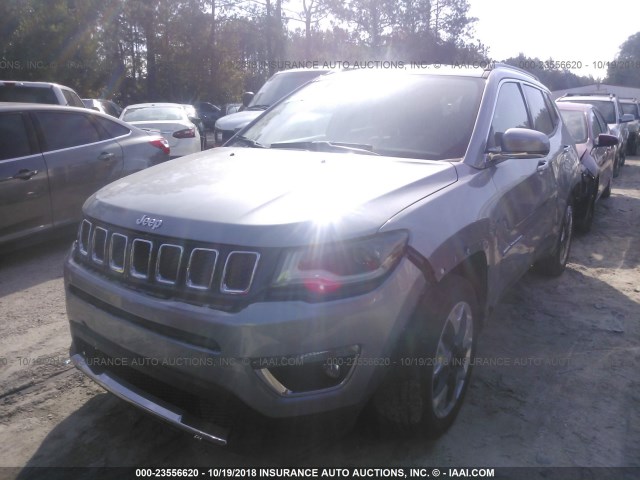 3C4NJCCB3JT406229 - 2018 JEEP COMPASS LIMITED GRAY photo 2