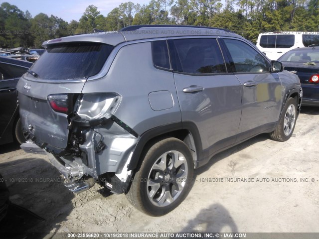 3C4NJCCB3JT406229 - 2018 JEEP COMPASS LIMITED GRAY photo 4