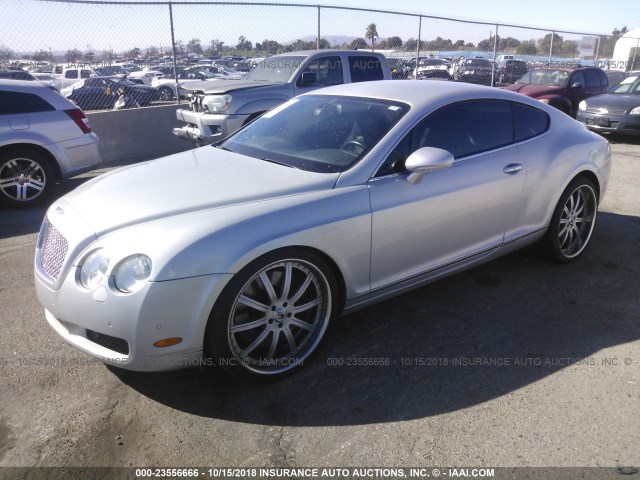 SCBCR63W45C025594 - 2005 BENTLEY CONTINENTAL GT SILVER photo 2