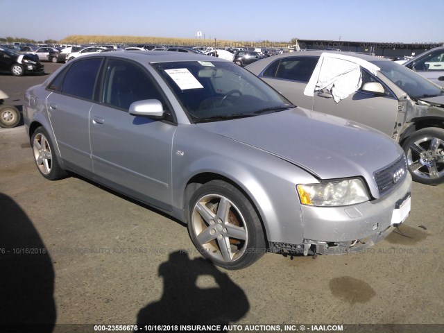 WAULC68E04A009379 - 2004 AUDI A4 1.8T QUATTRO SILVER photo 1