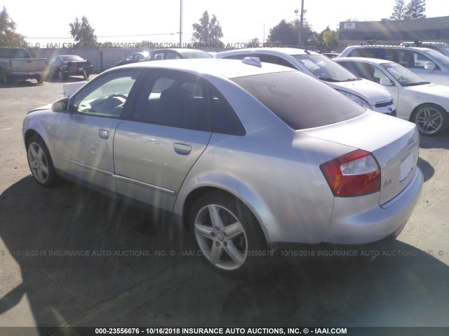 WAULC68E04A009379 - 2004 AUDI A4 1.8T QUATTRO SILVER photo 3