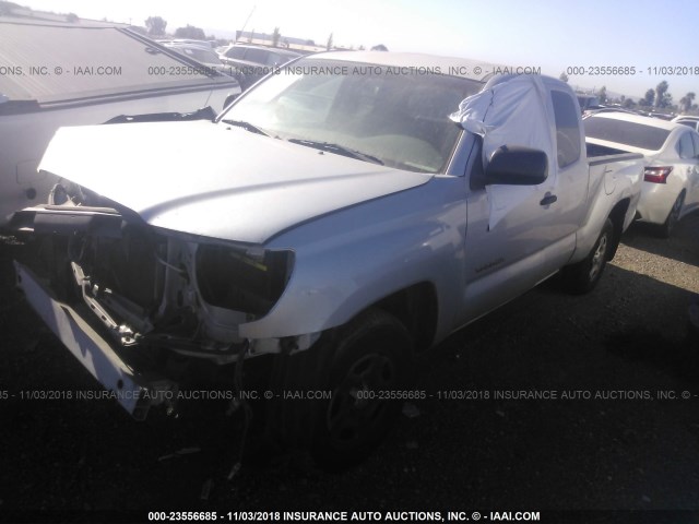 5TETX22NX8Z529299 - 2008 TOYOTA TACOMA ACCESS CAB ვერცხლისფერი ფოტო 2