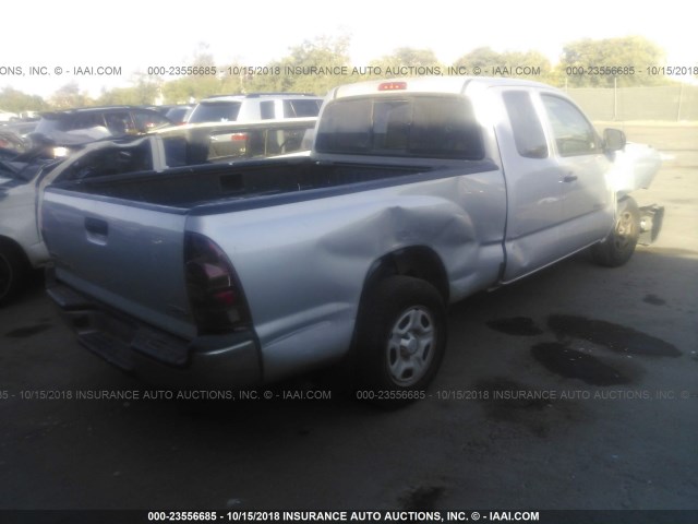 5TETX22NX8Z529299 - 2008 TOYOTA TACOMA ACCESS CAB ვერცხლისფერი ფოტო 4