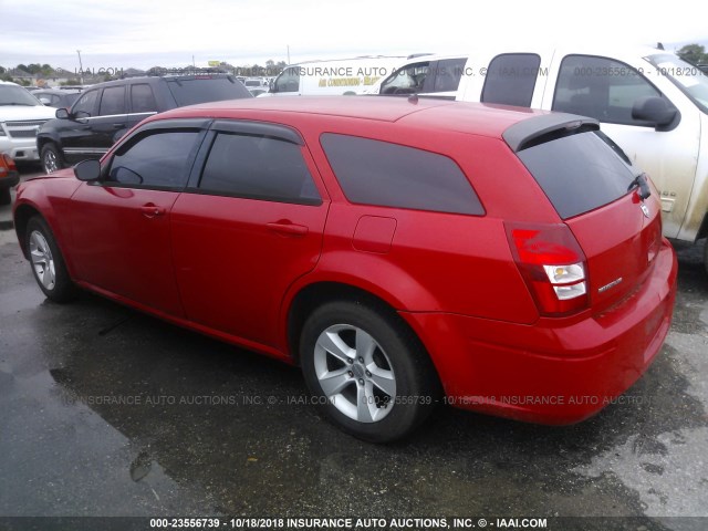 2D4FV47T48H111616 - 2008 DODGE MAGNUM RED photo 3