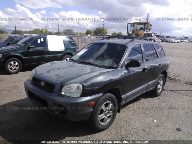 KM8SB12B82U284251 - 2002 HYUNDAI SANTA FE GL BLACK photo 2