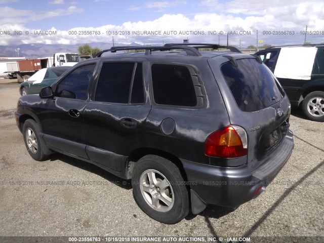 KM8SB12B82U284251 - 2002 HYUNDAI SANTA FE GL BLACK photo 3