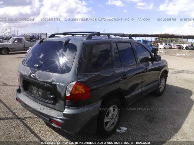 KM8SB12B82U284251 - 2002 HYUNDAI SANTA FE GL BLACK photo 4