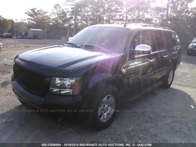 1GNSCHE08BR223867 - 2011 CHEVROLET SUBURBAN C1500  LS BLACK photo 2