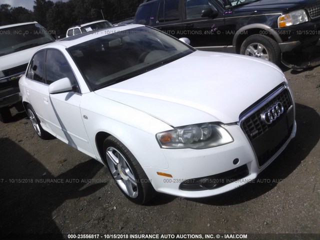 WAUAF78E28A063261 - 2008 AUDI A4 2.0T WHITE photo 1