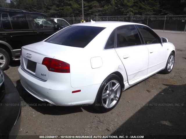 WAUAF78E28A063261 - 2008 AUDI A4 2.0T WHITE photo 6