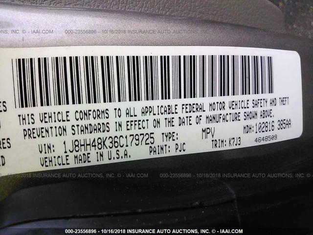 1J8HH48K36C179725 - 2006 JEEP COMMANDER Bej foto 9