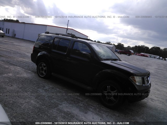 5N1AR18U87C633972 - 2007 NISSAN PATHFINDER LE/SE/XE BLACK photo 1