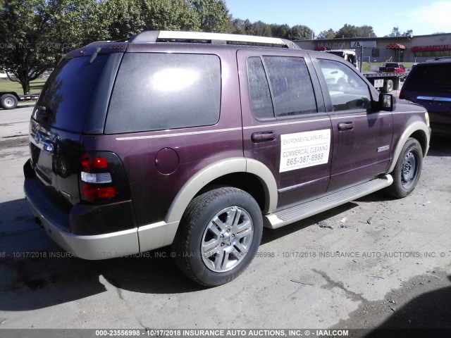 1FMEU64E56ZA14527 - 2006 FORD EXPLORER EDDIE BAUER PURPLE photo 4