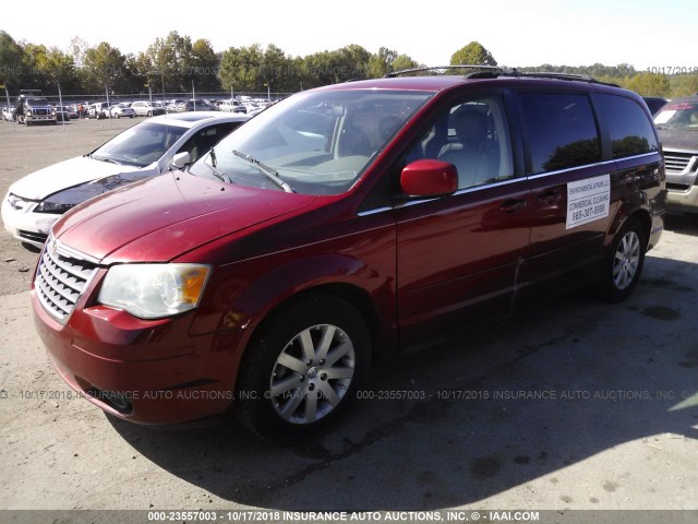 2A8HR54P28R118395 - 2008 CHRYSLER TOWN & COUNTRY TOURING RED photo 2