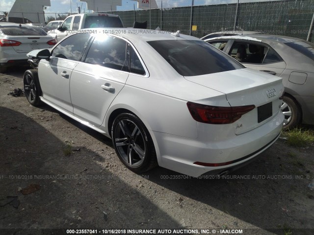 WAULMAF40JA102005 - 2018 AUDI A4 ULTRA PREMIUM PLUS WHITE photo 3