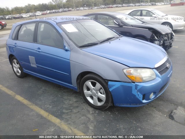 KNAFE161275005289 - 2007 KIA SPECTRA5 SX BLUE photo 1