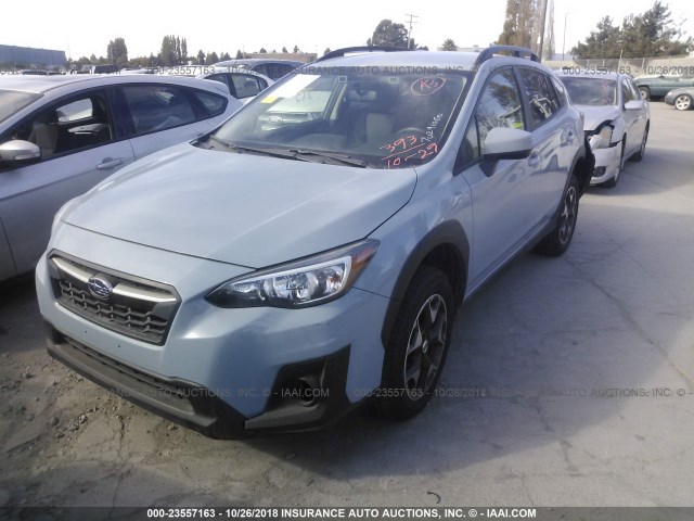 JF2GTADC0J8277719 - 2018 SUBARU CROSSTREK PREMIUM BLUE photo 2