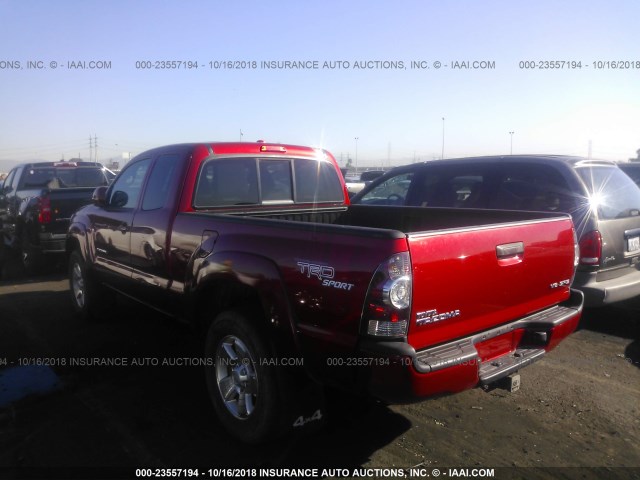 5TEUU4EN5AZ707517 - 2010 TOYOTA TACOMA ACCESS CAB Կարմիր լուսանկար 3