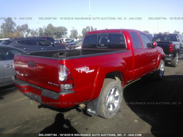 5TEUU4EN5AZ707517 - 2010 TOYOTA TACOMA ACCESS CAB Կարմիր լուսանկար 4