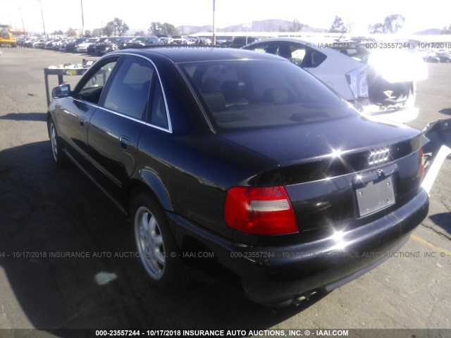 WAUED28D0WA255177 - 1998 AUDI A4 2.8 QUATTRO BLACK photo 3